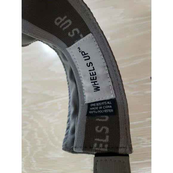 Wheels Up Aviation Private Jet Co. Golf Visor Strap Back Polyester Grey OSFA - Picture 8 of 9